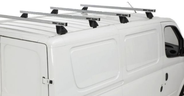 Van and truck roof bars with gutted roof bar feet