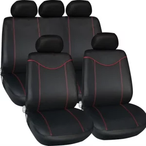 black red car seat covers